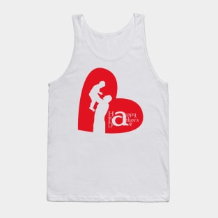 Happy Father Day with Hearth Dad And Son Tank Top